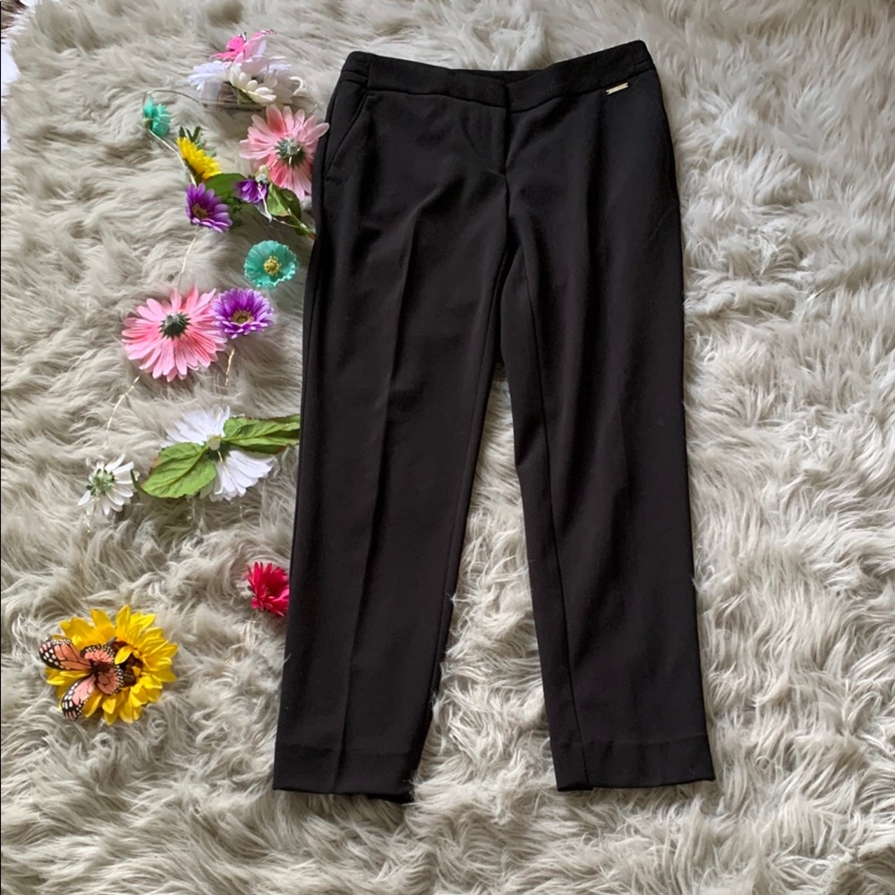Nine West Black Trousers Straight-Leg Formal